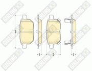 6134549 Sada brzdových destiček, kotoučová brzda GIRLING