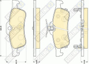 6134582 Sada brzdových destiček, kotoučová brzda GIRLING