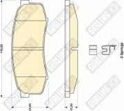 6134649 Sada brzdových destiček, kotoučová brzda GIRLING