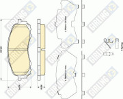 6134699 Sada brzdových destiček, kotoučová brzda GIRLING