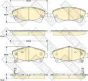 6134794 Sada brzdových destiček, kotoučová brzda GIRLING