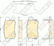 6134829 Sada brzdových destiček, kotoučová brzda GIRLING