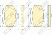 6134989 Sada brzdových destiček, kotoučová brzda GIRLING