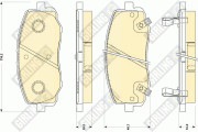 6135109 Sada brzdových destiček, kotoučová brzda GIRLING