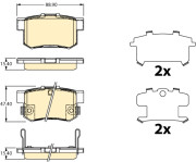 6135169 Sada brzdových destiček, kotoučová brzda GIRLING