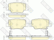 6135474 Sada brzdových destiček, kotoučová brzda GIRLING