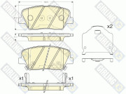 6135495 Sada brzdových destiček, kotoučová brzda GIRLING