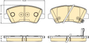 6135526 Sada brzdových destiček, kotoučová brzda GIRLING