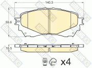 6135806 Sada brzdových destiček, kotoučová brzda GIRLING