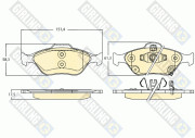 6136256 Sada brzdových destiček, kotoučová brzda GIRLING