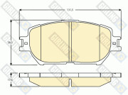 6136286 Sada brzdových destiček, kotoučová brzda GIRLING