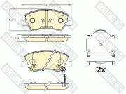 6136306 Sada brzdových destiček, kotoučová brzda GIRLING