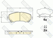 6136316 Sada brzdových destiček, kotoučová brzda GIRLING