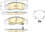 6136356 Sada brzdových destiček, kotoučová brzda GIRLING