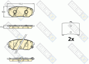 6136386 GIRLING sada brzdových platničiek kotúčovej brzdy 6136386 GIRLING