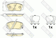 6136426 Sada brzdových destiček, kotoučová brzda GIRLING