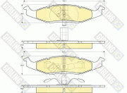 6140065 Sada brzdových destiček, kotoučová brzda GIRLING