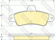 6140843 Sada brzdových destiček, kotoučová brzda GIRLING