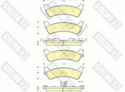 6141245 Sada brzdových destiček, kotoučová brzda GIRLING