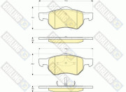6141282 Sada brzdových destiček, kotoučová brzda GIRLING