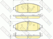 6141369 Sada brzdových destiček, kotoučová brzda GIRLING