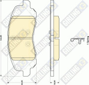 6141419 Sada brzdových destiček, kotoučová brzda GIRLING