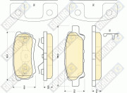 6141439 Sada brzdových destiček, kotoučová brzda GIRLING