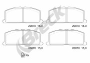 20870 00 701 10 Sada brzdových destiček, kotoučová brzda BRECK