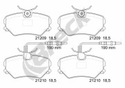 21209 00 501 10 Sada brzdových destiček, kotoučová brzda BRECK