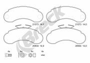 21573 00 706 00 Sada brzdových destiček, kotoučová brzda BRECK