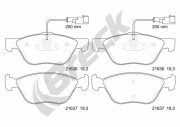21636 00 701 10 Sada brzdových destiček, kotoučová brzda BRECK