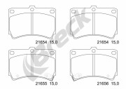 21654 00 702 10 Sada brzdových destiček, kotoučová brzda BRECK