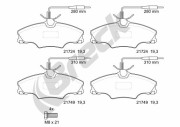 21724 00 701 10 BRECK sada brzdových platničiek kotúčovej brzdy 21724 00 701 10 BRECK