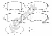 22065 00 701 00 BRECK sada brzdových platničiek kotúčovej brzdy 22065 00 701 00 BRECK