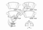22220 00 704 00 Sada brzdových destiček, kotoučová brzda BRECK