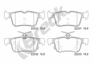 22231 00 702 00 BRECK sada brzdových platničiek kotúčovej brzdy 22231 00 702 00 BRECK