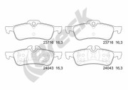 23716 00 704 00 Sada brzdových destiček, kotoučová brzda BRECK