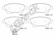23930 00 702 00 Sada brzdových destiček, kotoučová brzda BRECK