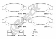 23959 00 702 00 Sada brzdových destiček, kotoučová brzda BRECK