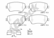 23973 00 702 00 Sada brzdových destiček, kotoučová brzda BRECK