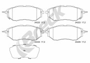24222 00 701 10 Sada brzdových destiček, kotoučová brzda BRECK
