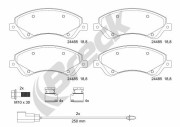 24485 00 703 10 Sada brzdových destiček, kotoučová brzda BRECK