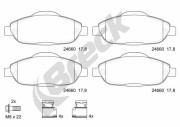 24660 00 701 00 BRECK sada brzdových platničiek kotúčovej brzdy 24660 00 701 00 BRECK