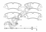 25022 00 553 00 Sada brzdových destiček, kotoučová brzda BRECK
