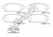 25096 00 704 20 Sada brzdových destiček, kotoučová brzda BRECK