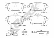 25215 00 554 10 Sada brzdových destiček, kotoučová brzda BRECK