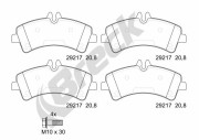 29217 00 703 00 BRECK sada brzdových platničiek kotúčovej brzdy 29217 00 703 00 BRECK