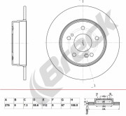 BR 038 SA100 Brzdový kotouč BRECK