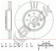 BR 308 VA100 Brzdový kotouč BRECK