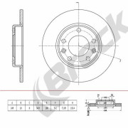 BR 081 SA100 Brzdový kotouč BRECK